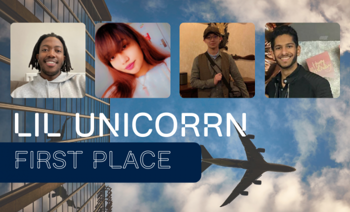 Image of the four students from Lil UnicoRRn team