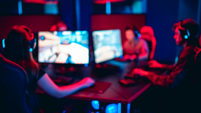 Blurred out image of gamers