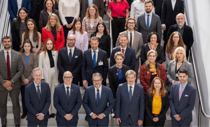 Dr Angela Aristidou and members of OECD delegation